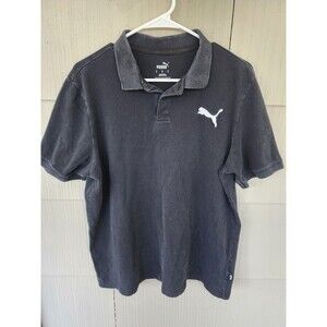 PUMA Men's Size Large L Shirt Black Polo Collared